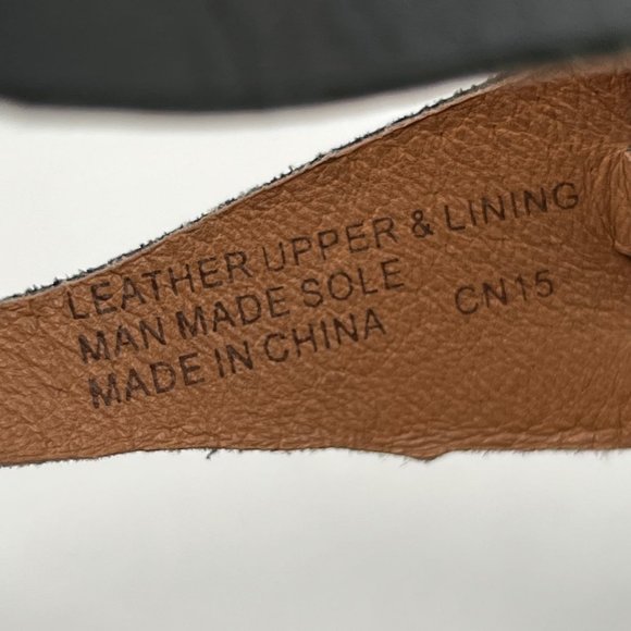 Corso Como Black Leather Strappy Sandals | Buckle Closure - Picture 4 of 9